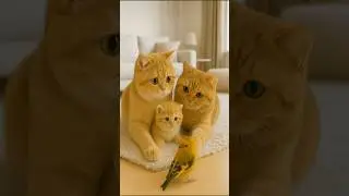 Cat Family Meets a Bird&hellip; A Serene Encounter of Souls