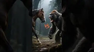 horse vs Gorilla #aiwildlife #animals #ihavethisthingwithplants #animalsimulation #gorilla #horse
