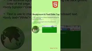 Html tutorial for beginners | Background color and Text color Tag #shorts