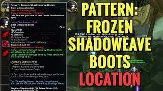 Pattern: Frozen Shadoweave Boots Vendor Location (WoW TBC)