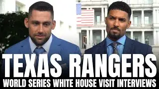 Marcus Semien & Nathan Eovaldi on Texas Rangers World Series White House Visit With President Biden