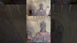 Notre Dame Cathedral&rsquo;s mural paintings before and after restoration #shorts