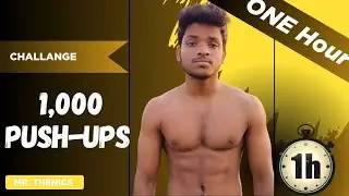 1000 Push-ups in 1 hour 😰 crazy Pushups challenge 😨...................