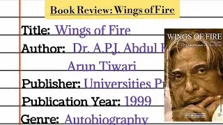 Write a book review on autobiography book || Book Review Writing- Wings of Fire