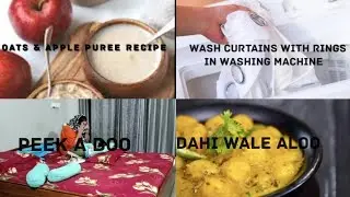 Daily Vlog l How To Clean Curtains With Rings Hack l Baby Food Recipe l Aloo Dahi Recipe