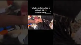 Installing Medium Knotless & Painless Box Braids | How To