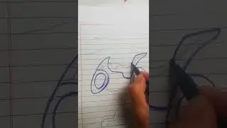 HOW to Turn numbers 66 into a bike🏍️🛵#how to draw bike step by step#bike Art Vedios