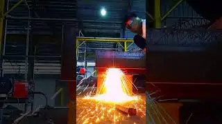 Manual Cutting of H-Beams  #cutting  #manualcutting #technology #wednesday