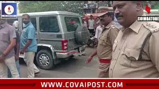 Traffic Ramasamy tears flex banner congratulating PM Modi in Coimbatore