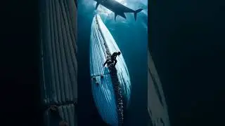 Divers carefully removing barnacles from a whale's back
