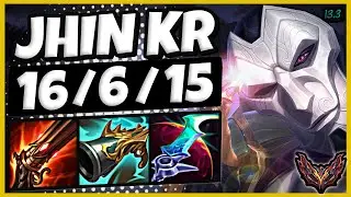 Jhin vs Ezreal ADC / KR Grandmaster / Patch 13.3 / Season 13 [ 16 / 6 / 15 ] ⭐