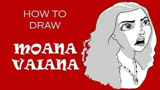 HOW TO DRAW ANGRY MOANA/VAIANA - Realtime 5 minutes sketch