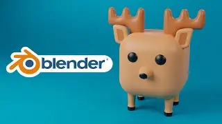 Speed modeling in blender - Cute Cube Deer