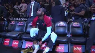 April 10, 2019 - FSS - Dwyane Wade's Player introduction at Last NBA Game (@ Brooklyn Nets)