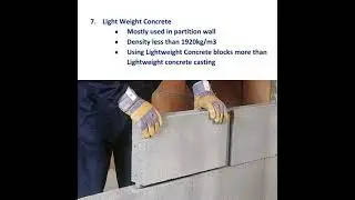Popular type of concrete (Plain, Reinforced,High Strength,Retention,SCC,Waterproof,Light Wt,Precast)