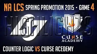 CLG vs Curse Academy Game 4 S5 NA LCS Spring Promotion Bo5 Highlights Counter Logic Gaming vs CA