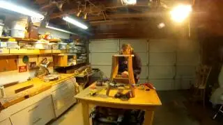 Wine barrel bar stool build