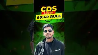 80-40 rule to clear CDS Exam | CDS Exam Strategy&hellip;. ✅ &hellip;🤓 #cds #cdsexam