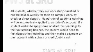 Federal Work Study FAQs