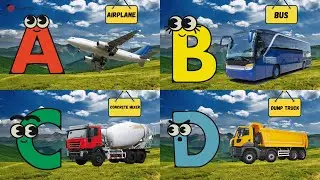 ABC Vehicles Song | Learn A to Z Transportation for Kids! 🎶🚜✈️ | #abcd #kids
