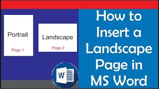 How to insert a landscape page in word: how to insert landscape page in portrait document word 2016
