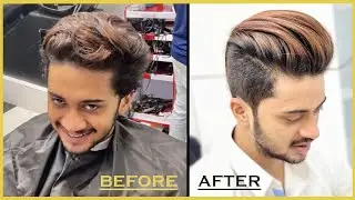 Curly to straight hair transformation| Hasnain khan hair transformation | shanuzz salon