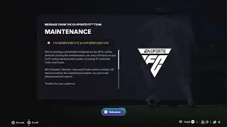 EA SPORTS FC 26 Maintenance Message - Please Make This Bad Game Playable (14/1/26)