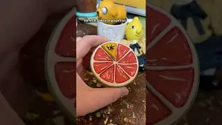 Making Jake in a grapefruit 🍊 #diy #2000s #adventuretime #upcycle