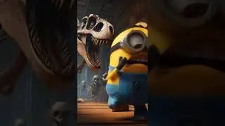 MINION IN A DINO MUSEUM! 🦖😱 WHAT A SCARE!#Minions #Dinosaurs #Museum #Shorts