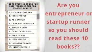 Top 10 business book | Every entrepreneur or startup runners should read | way2peak