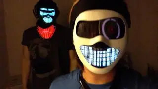 FUTURISTIC CYBORG MASKS FUTURE ROBOT / Light Up Helmet & Light Up Mask Fashion