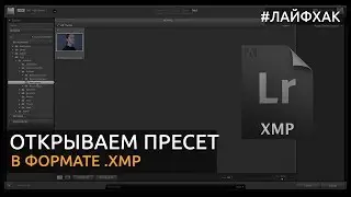 Как открыть пресеты XMP в Adobe Lightroom