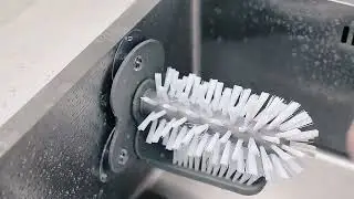 Glass Washer, Glass Cup Brush Cleaning Brush with Suction Base for Bar Kitchen Washing Cleaning Tool