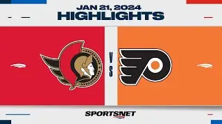 NHL Highlights | Senators vs. Flyers - January 21, 2024