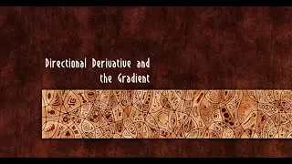Directional Derivative and the Gradient