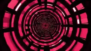 Red HD looped 3D Animation Glowing Tunnel | Free Video Backgrounds | MD Animated Background