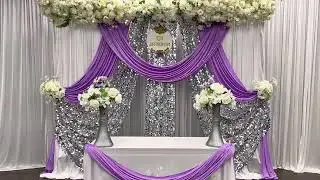 Purple backdrop with led