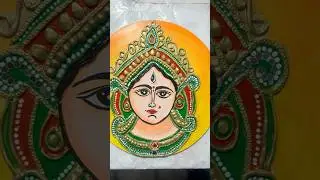 Maa durga lippan art #durgapuja #matarani #trending #shorts #viral #reels #navratri #art #3d #diy