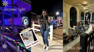 We Took a Holiday Train Through Christmas Lights 🎄✨ | Vlogmas Day 30