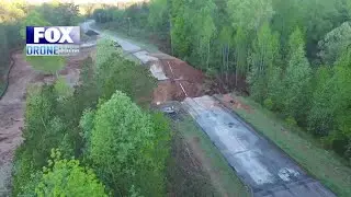 DRONE FOOTAGE: Westminster road washout