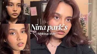 Trying the Nina Park Makeup Trend | Soft Glam Peach Look ⋆ 𐙚 ̊