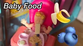 Первая твердая пища для малышки Барби &mdash; пробуем детское питание Mini Verse! 🍼
