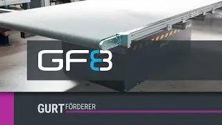 Gurtf&ouml;rderband GF8 mit integriertem Sax Lift A/S Hubtisch