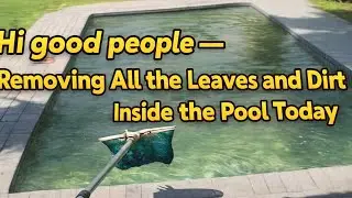 &ldquo;Hi good people &mdash; Removing All the Leaves and Dirt Inside the Pool Today&rdquo;