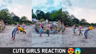 Cute Girls Reaction 😍😂😍 //Arvind Flipper 🔥