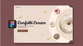 Donut Animation Website Design in Figma | Full Tutorial + Prototype Animation | UI/UX Design
