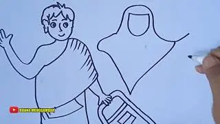 CARA MENGGAMBAR ORANG BERHAJI