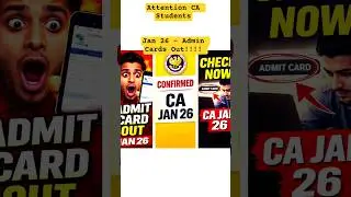 CA Admit Cards Out!!! listen to this - #exam #exampreparation