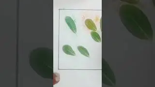 Spray painting with thuth brush and acrylic paint 🎨 brush #leaf  #trend #art #acrylicpainting
