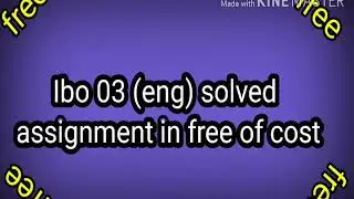 Ibo 03 solved assignment 2019-20